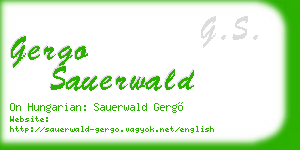 gergo sauerwald business card
